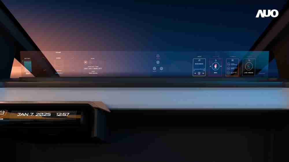 壹号平台无界透明显示接口(Horizon Image Glass)透过车运算方案整合仪表板、、、、中控台及副驾显示器，，，一体式全景呈现，，，，提供乘用者清晰的前方视野、、行车必要信息与娱乐功能